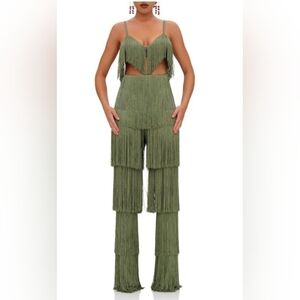 ISO Andrea IYAMAH OBI Fringe  XL/Size 14 Green
